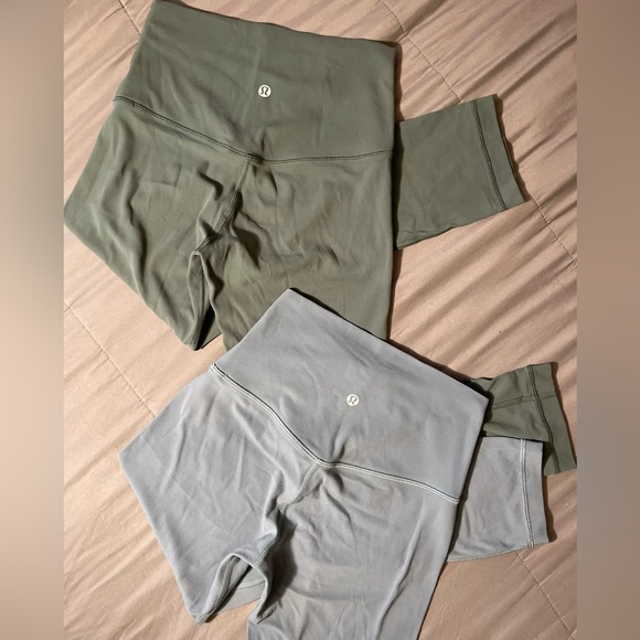 lululemon athletica Pants - Lululemon Women’s Align Green/ Grey High-Rise Crop 21" Size 4